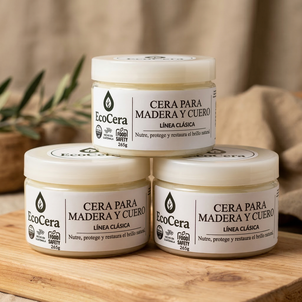 Cera Clásica Sólida - Sellado Hidrofóbico para Cuero y Madera